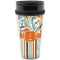 Orange Blue Swirls & Stripes Travel Mug (Personalized)