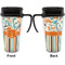 Orange Blue Swirls & Stripes Travel Mug with Black Handle - Approval