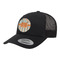 Orange Blue Swirls & Stripes Trucker Hat - Black (Personalized)