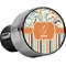 Orange Blue Swirls & Stripes USB Car Charger (Personalized)