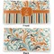 Orange Blue Swirls & Stripes Vinyl Check Book Cover - Front and Back
