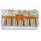 Orange Blue Swirls & Stripes Vinyl Checkbook Cover (Personalized)