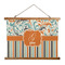 Orange Blue Swirls & Stripes Wall Hanging Tapestry - Wide (Personalized)