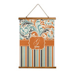 Orange Blue Swirls & Stripes Wall Hanging Tapestry (Personalized)