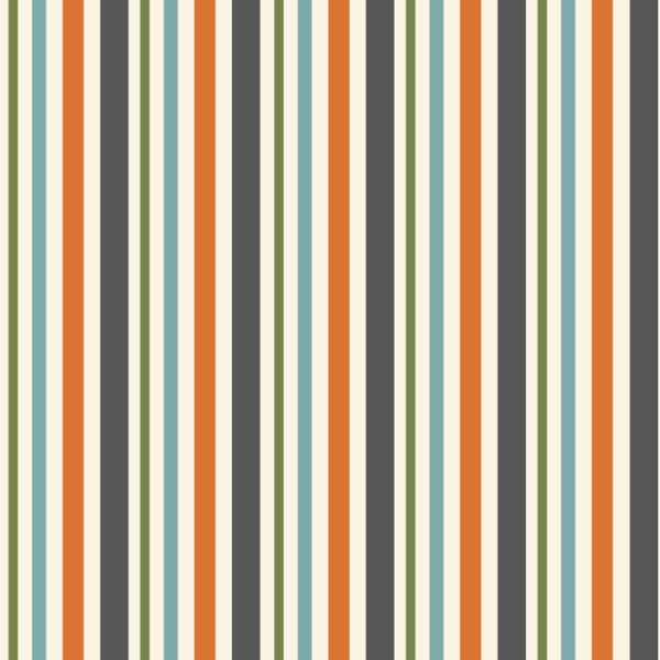 Custom Orange Blue Swirls & Stripes Wallpaper & Surface Covering (Peel & Stick 24"x 24" Sample)