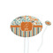 Orange Blue Swirls & Stripes Oval Plastic Stir Sticks (Personalized)