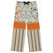 Orange Blue Swirls & Stripes Womens Pajama Pants - S