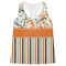 Orange Blue Swirls & Stripes Womens Racerback Tank Top - Small