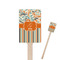 Orange Blue Swirls & Stripes Rectangle Wooden Stir Sticks (Personalized)