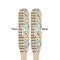 Orange Blue Swirls & Stripes Wooden Food Pick - Paddle - Double Sided - Front & Back