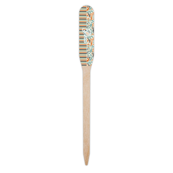 Orange Blue Swirls & Stripes Wooden Food Pick - Paddle - Single Pick