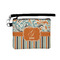 Orange Blue Swirls & Stripes Wristlet ID Case w/ Name and Initial
