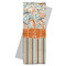 Orange Blue Swirls & Stripes Yoga Mat Towel with Yoga Mat
