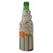 Orange Blue Swirls & Stripes Zipper Bottle Cooler - ANGLE (bottle)