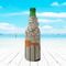 Orange Blue Swirls & Stripes Zipper Bottle Cooler - LIFESTYLE