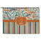 Orange Blue Swirls & Stripes Zipper Pouch Large (Front)