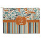 Orange Blue Swirls & Stripes Zipper Pouch - Large - 12.5"x8.5" (Personalized)