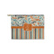 Orange Blue Swirls & Stripes Zipper Pouch - Small - 8.5"x6" (Personalized)