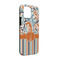 Orange Blue Swirls & Stripes iPhone Case - Rubber Lined - iPhone 13 Pro (Personalized)
