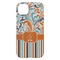 Orange Blue Swirls & Stripes iPhone 14 Pro Max Case - Back