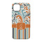 Orange Blue Swirls & Stripes iPhone 14 Pro Tough Case - Back