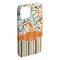 Orange Blue Swirls & Stripes iPhone 15 Plus Case - Angle