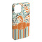 Orange Blue Swirls & Stripes iPhone 15 Pro Max Case - Angle