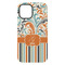 Orange Blue Swirls & Stripes iPhone 15 Pro Max Tough Case - Back