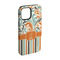 Orange Blue Swirls & Stripes iPhone Case - Rubber Lined - iPhone 15 (Personalized)