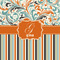 Orange Blue Swirls & Stripes