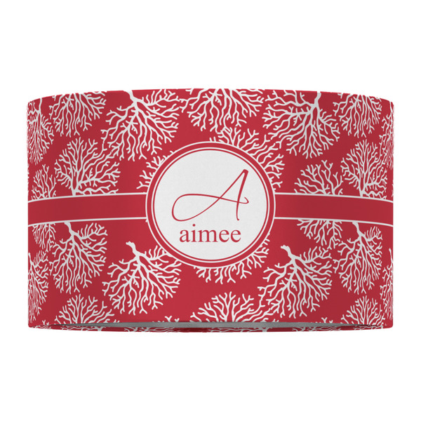 Coral 12" Drum Lampshade - FRONT (Fabric)