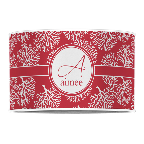 Coral 12" Drum Lampshade - FRONT (Poly Film)