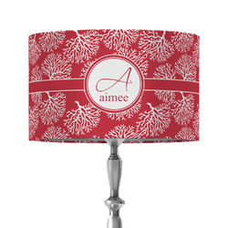 Coral 12" Drum Lamp Shade - Fabric (Personalized)