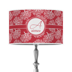 Coral 12" Drum Lamp Shade - Poly-film (Personalized)