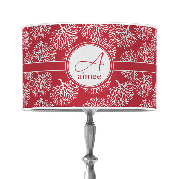 Custom Coral 12" Drum Lamp Shade - Poly-film (Personalized)