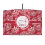 Coral 12" Drum Pendant Lamp - Fabric (Personalized)