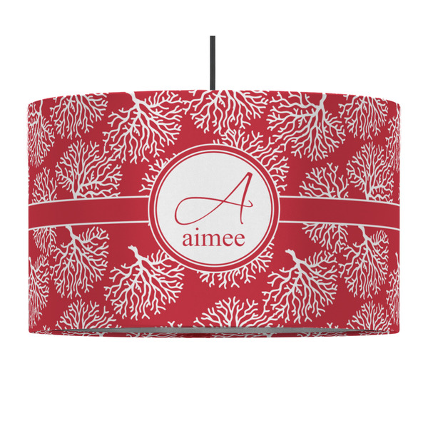 Coral 12" Drum Lampshade - PENDANT (Fabric)