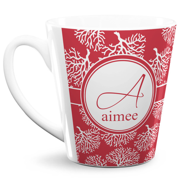 Custom Coral 12 Oz Latte Mug (Personalized)