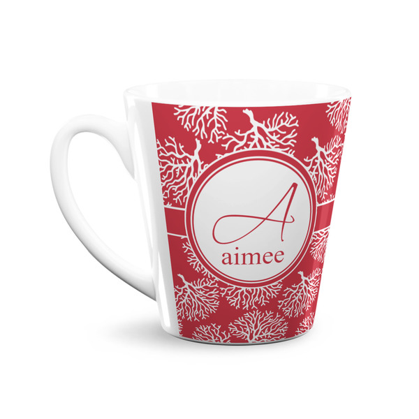 Coral 12 Oz Latte Mug - Front