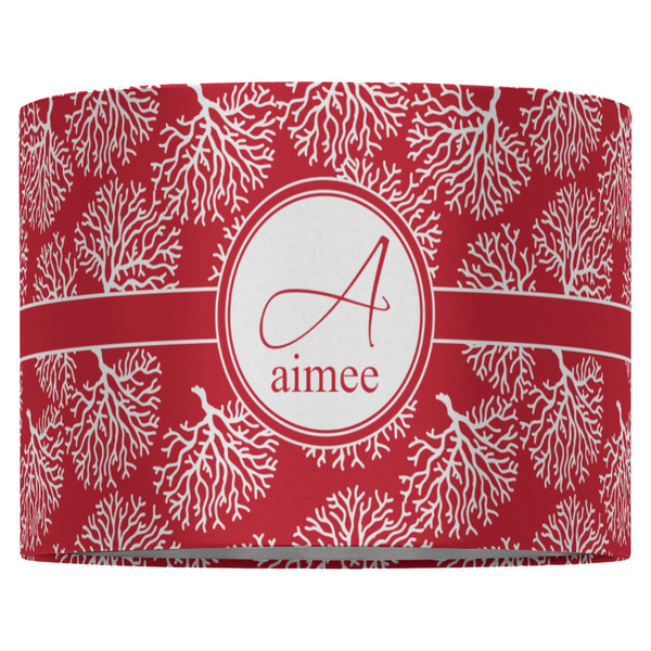 Coral 16" Drum Lampshade - FRONT (Fabric)
