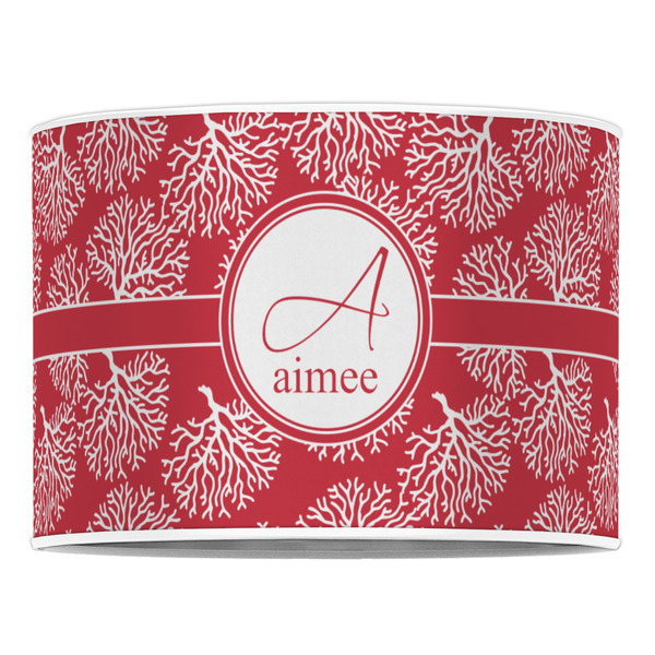 Coral 16" Drum Lampshade - FRONT (Poly Film)