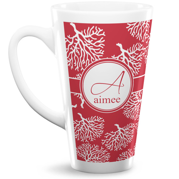 Custom Coral 16 Oz Latte Mug (Personalized)