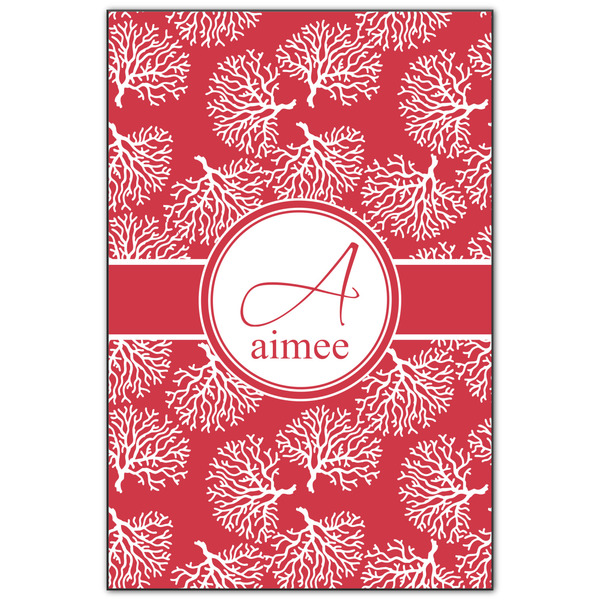 Custom Coral Wood Print - 20x30 (Personalized)