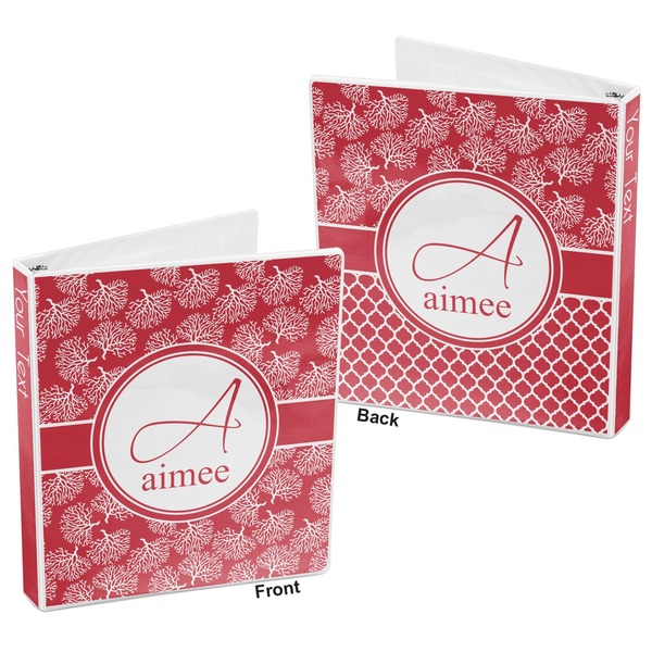 Coral 3-Ring Binder Front and Back