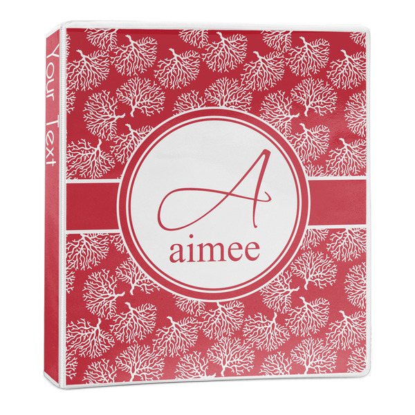 Custom Coral 3-Ring Binder - 1 inch (Personalized)