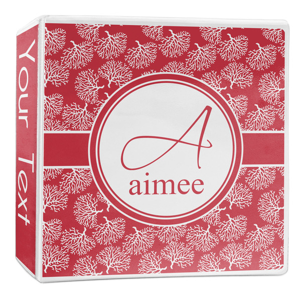 Custom Coral 3-Ring Binder - 2 inch (Personalized)