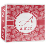 Coral 3-Ring Binder - 3 inch (Personalized)