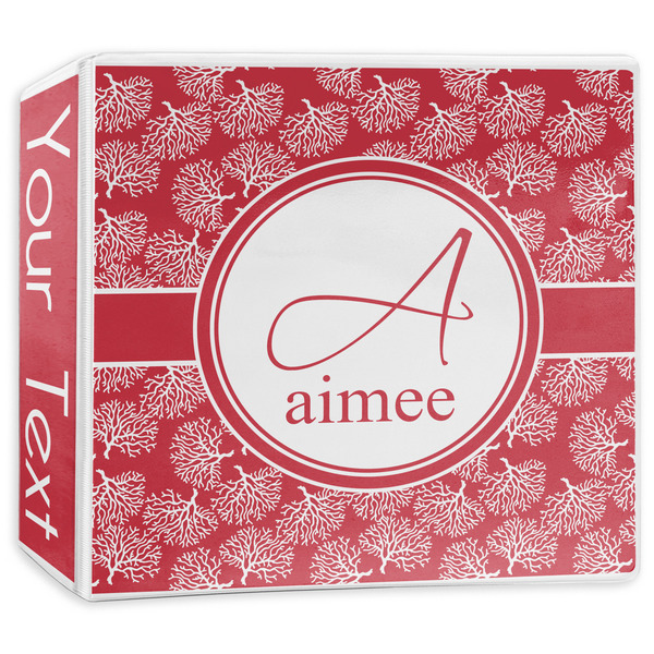 Custom Coral 3-Ring Binder - 3 inch (Personalized)
