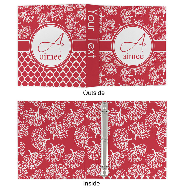 Coral 3 Ring Binders - Full Wrap - 1" - APPROVAL