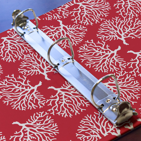 Coral 3 Ring Binders - Full Wrap - 1" - DETAIL